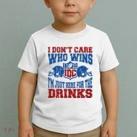 Idc Who Wins Funny Retro Football Toddler T-Shirt thumb 2