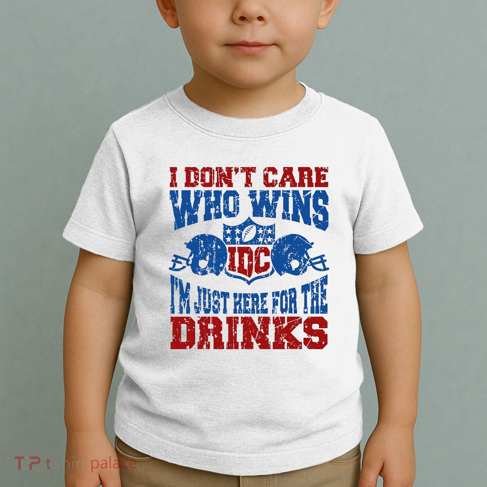 Idc Who Wins Funny Retro Football Toddler T-Shirt