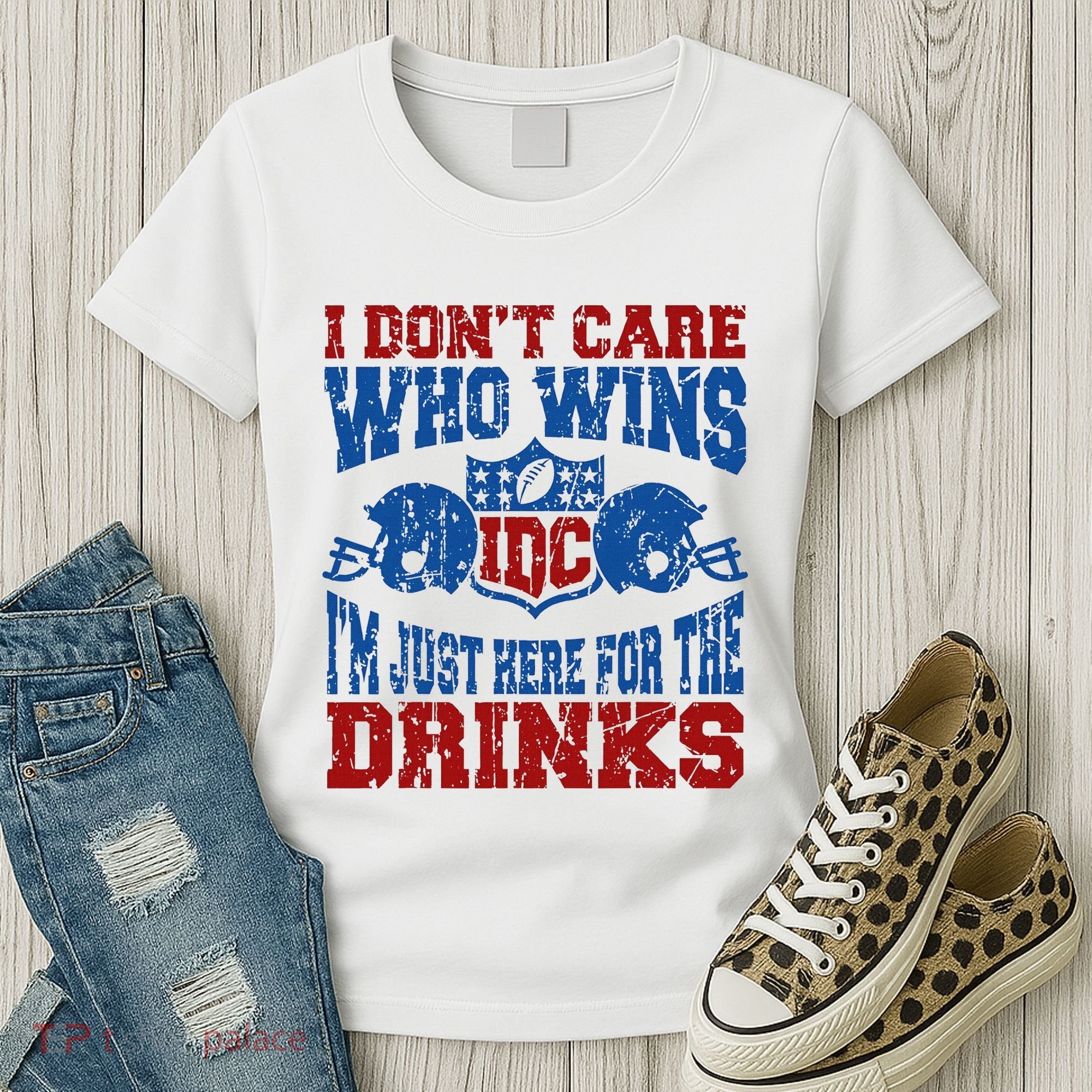 Idc Who Wins Funny Retro Football Women's T-Shirt