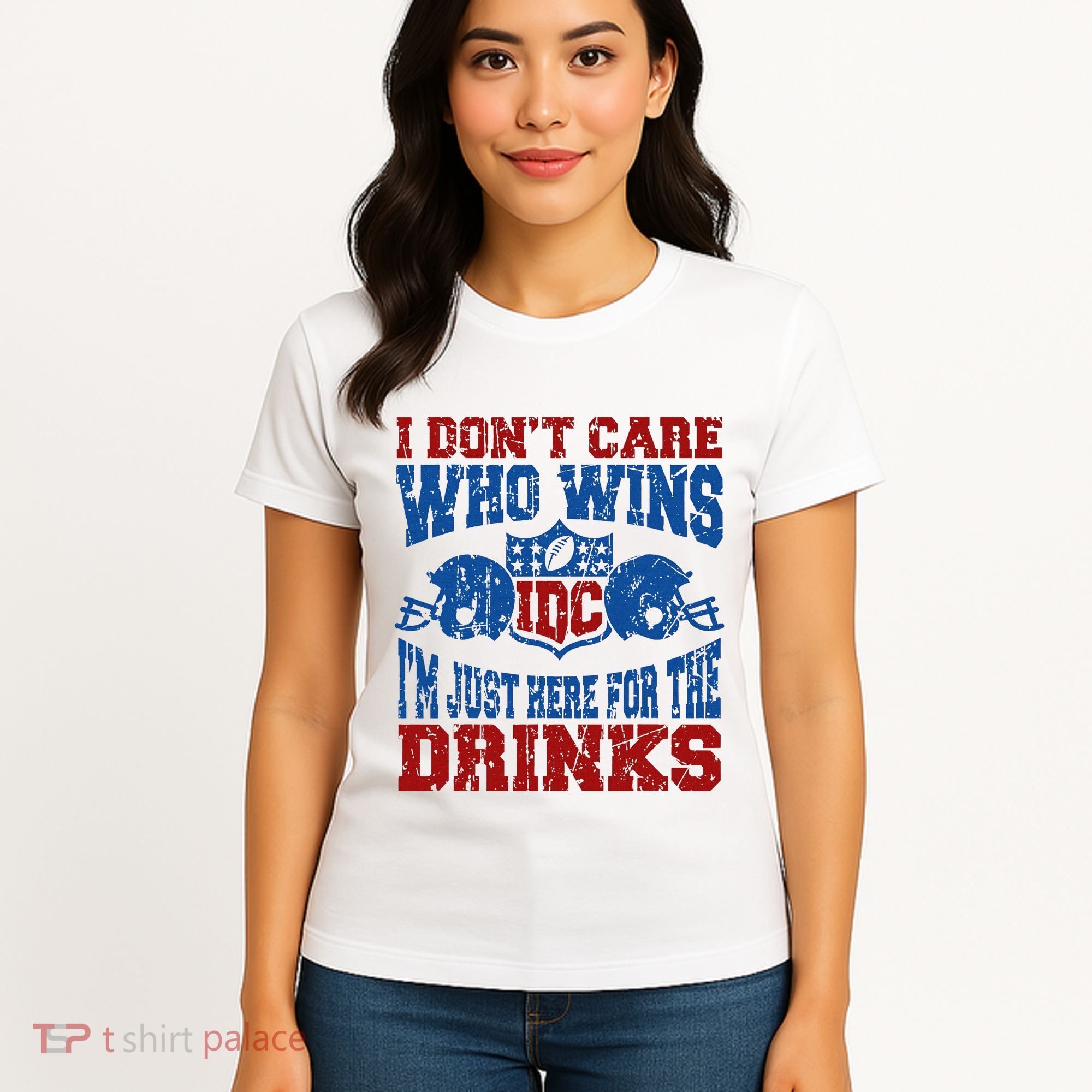 Idc Who Wins Funny Retro Football Women's T-Shirt