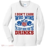 Idc Who Wins Funny Retro Football Kids Long Sleeve Shirt thumb 0