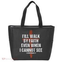 I Will Walk By Faith Even When I Cannot See Christian Jesus Tote Bag thumb 0