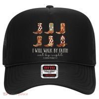 I Will Walk By Faith Not By Sight Cowboy Boots Jesus Christ Gift Hat thumb 0
