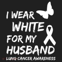 I Wear White For My Husband Lung Cancer Awareness Ribbon Meaningful Gift Golf Towel thumb 3