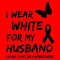 I Wear White For My Husband Lung Cancer Awareness Ribbon Meaningful Gift Santa Hat thumb 1
