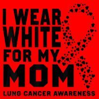 I Wear White For My Mom Lung Cancer Awareness Month Santa Hat thumb 1