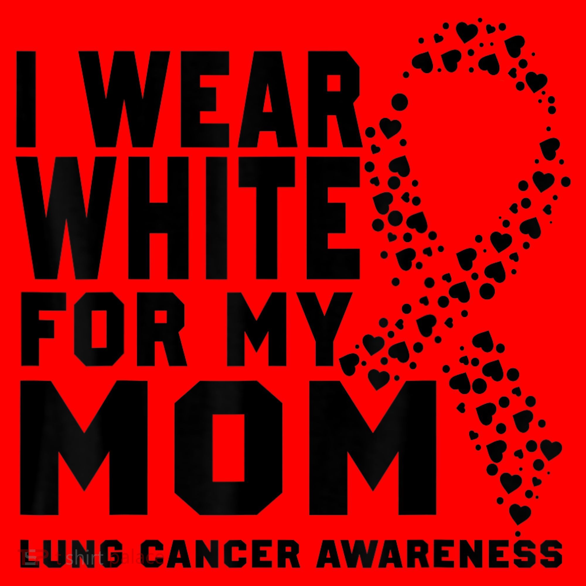 I Wear White For My Mom Lung Cancer Awareness Month Santa Hat