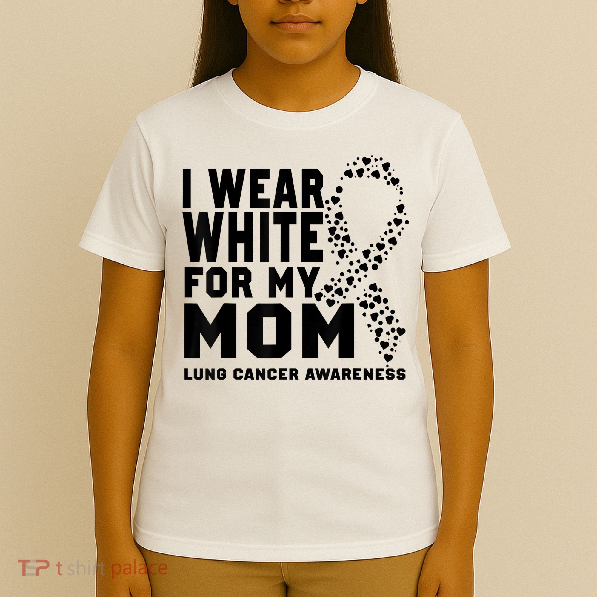 I Wear White For My Mom Lung Cancer Awareness Month T-Shirt