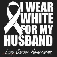 I Wear White For My Husband Lung Cancer Awareness Gift Beanie thumb 2