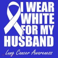 I Wear White For My Husband Lung Cancer Awareness Gift Polo thumb 2