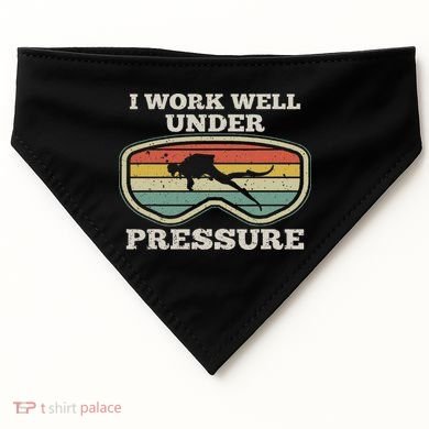 I Work Well Pressure Distressed Scuba Diving Diver USA-Made Doggie Bandana