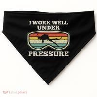 I Work Well Pressure Distressed Scuba Diving Diver USA-Made Doggie Bandana thumb 0