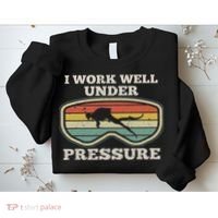 I Work Well Pressure Distressed Scuba Diving Diver Sweatshirt thumb 2