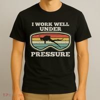 I Work Well Pressure Distressed Scuba Diving Diver T-Shirt thumb 3