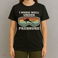 I Work Well Pressure Distressed Scuba Diving Diver T-Shirt thumb 4