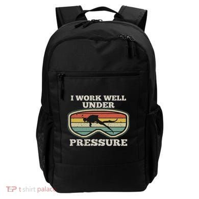 I Work Well Pressure Distressed Scuba Diving Diver Backpack