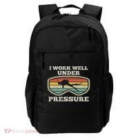 I Work Well Pressure Distressed Scuba Diving Diver Backpack thumb 0