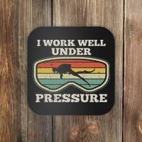 I Work Well Pressure Distressed Scuba Diving Diver Coaster thumb 0