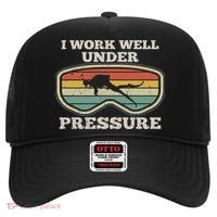 I Work Well Pressure Distressed Scuba Diving Diver Hat thumb 0
