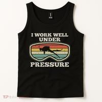 I Work Well Pressure Distressed Scuba Diving Diver Tank Top thumb 2