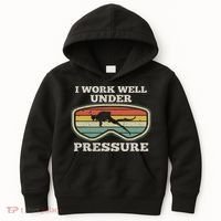 I Work Well Pressure Distressed Scuba Diving Diver Kids Hoodie thumb 0
