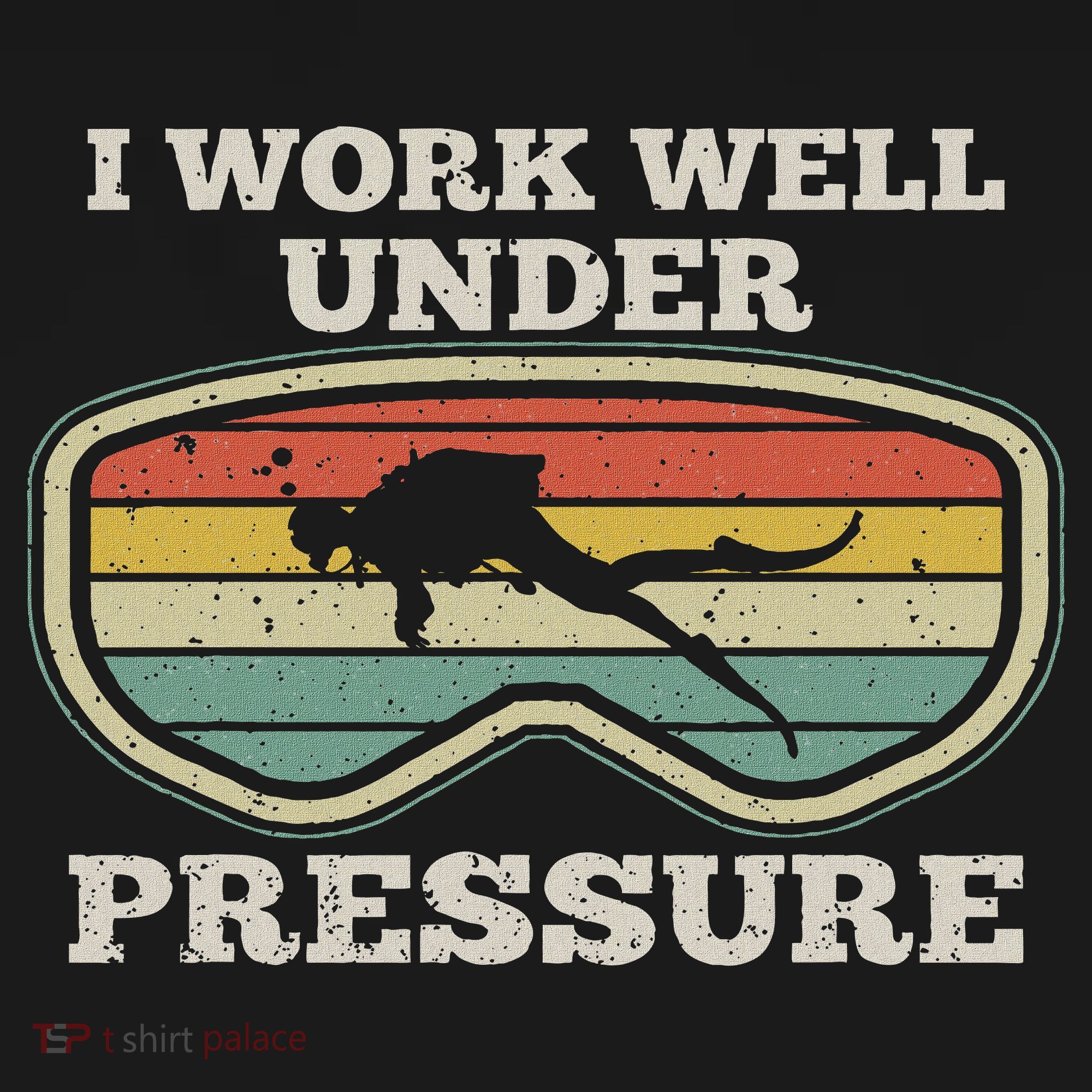 I Work Well Pressure Distressed Scuba Diving Diver Kids Hoodie