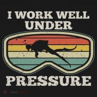 I Work Well Pressure Distressed Scuba Diving Diver Kids T-Shirt thumb 4