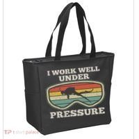 I Work Well Pressure Distressed Scuba Diving Diver Tote Bag thumb 2