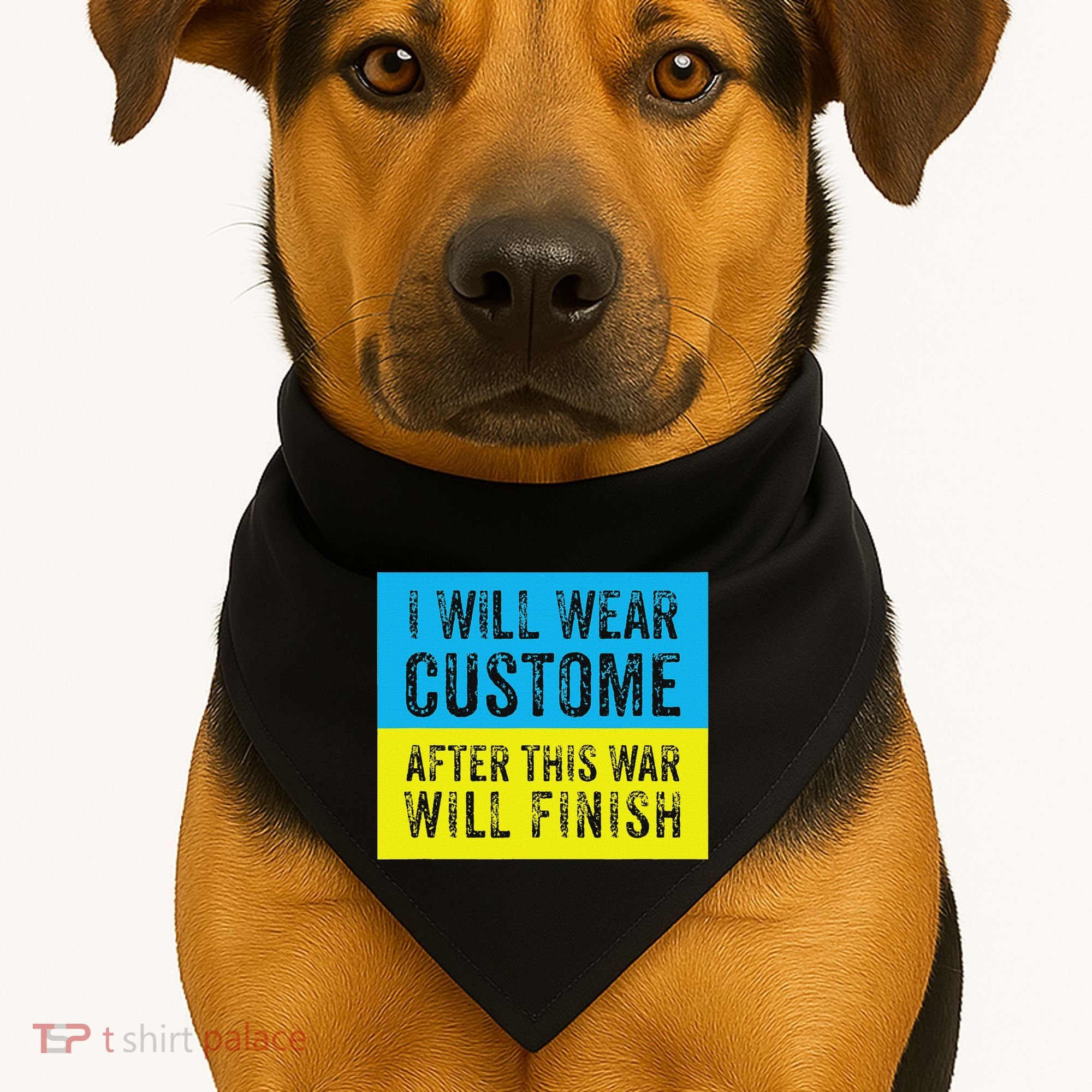 I Will Wear Costume After This War Will Finish Zelensky USA-Made Doggie Bandana