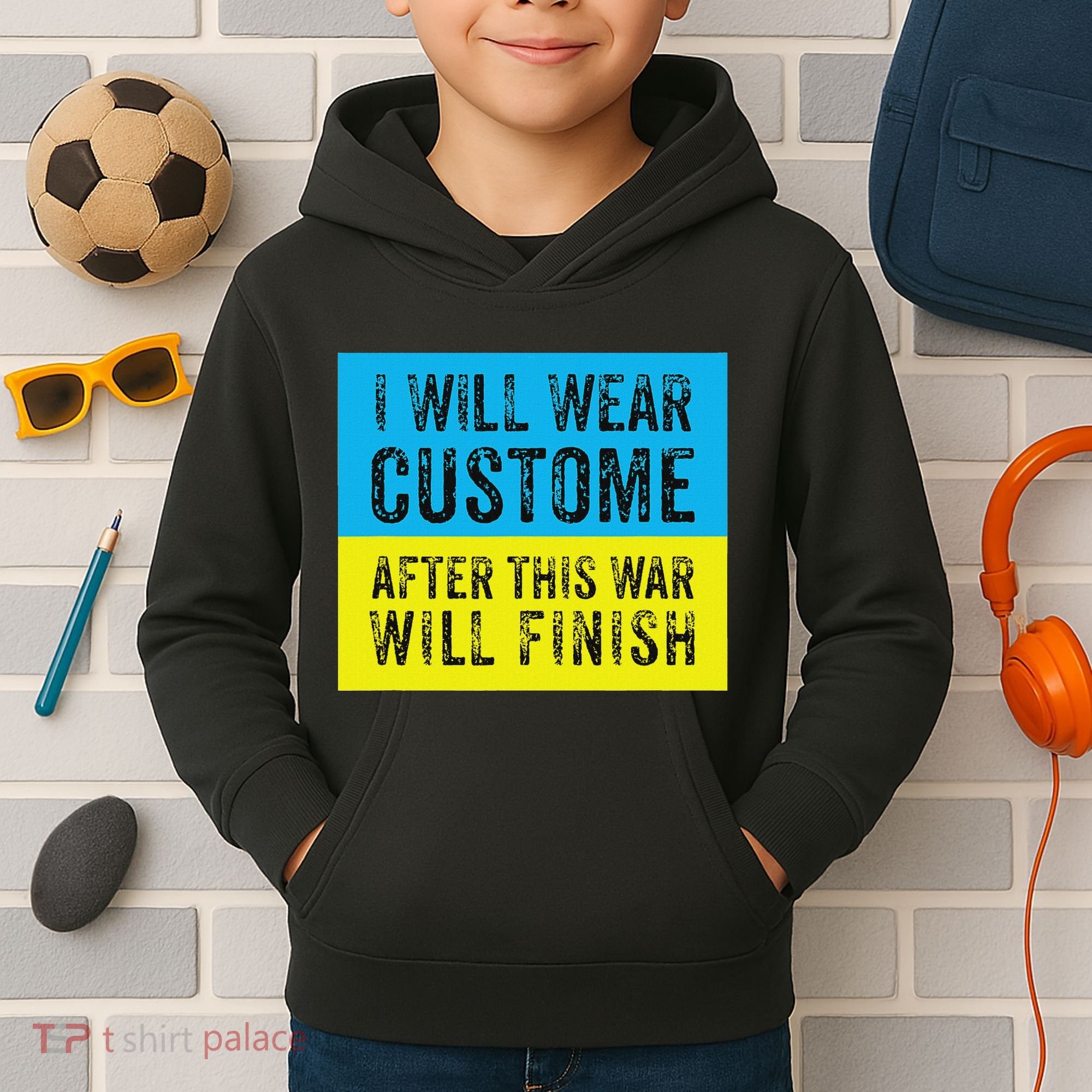 I Will Wear Costume After This War Will Finish Zelensky Kids Hoodie