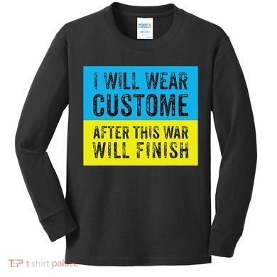 I Will Wear Costume After This War Will Finish Zelensky Kids Long Sleeve Shirt