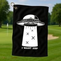 I Want Xrp Ripple Token Crypto Coin Millionaire Cool Gift Golf Towel thumb 1