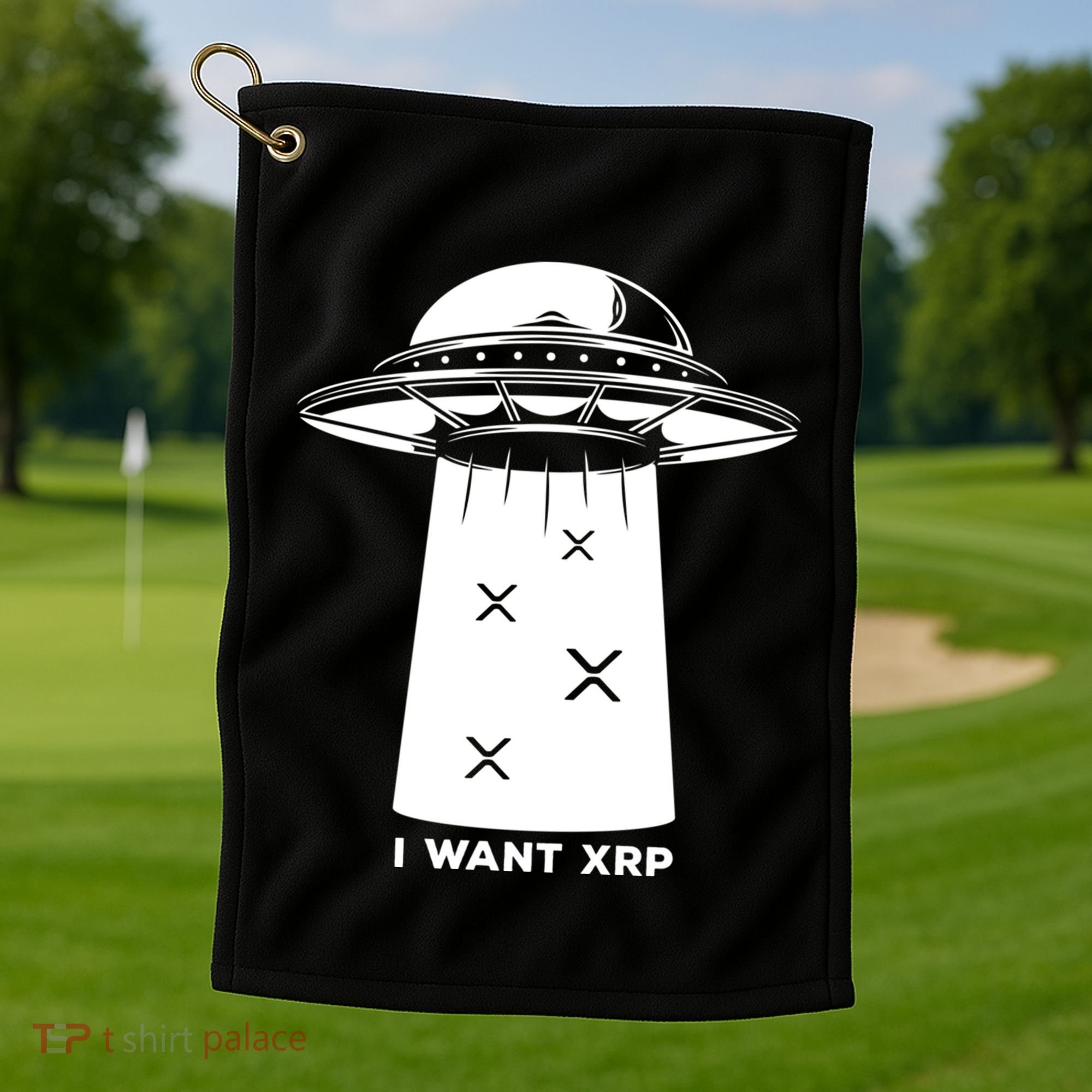 I Want Xrp Ripple Token Crypto Coin Millionaire Cool Gift Golf Towel