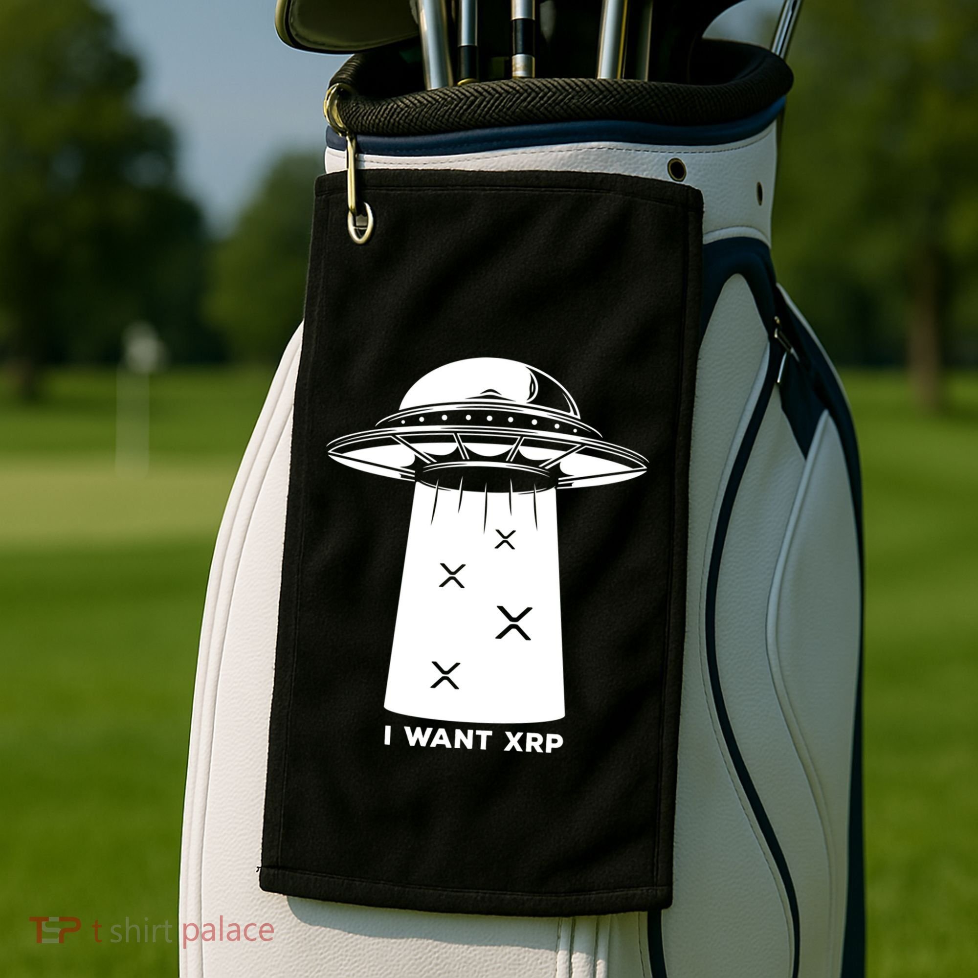 I Want Xrp Ripple Token Crypto Coin Millionaire Cool Gift Golf Towel