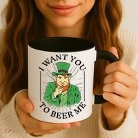 I Want You To Beer Me St Patrick's Day Coffee Mug thumb 3