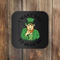I Want You To Beer Me St Patrick's Day Coaster thumb 0