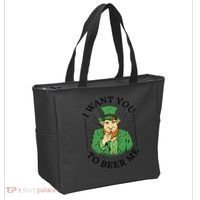 I Want You To Beer Me St Patrick's Day Tote Bag thumb 2