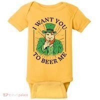 I Want You To Beer Me St Patrick's Day Baby Bodysuit thumb 0