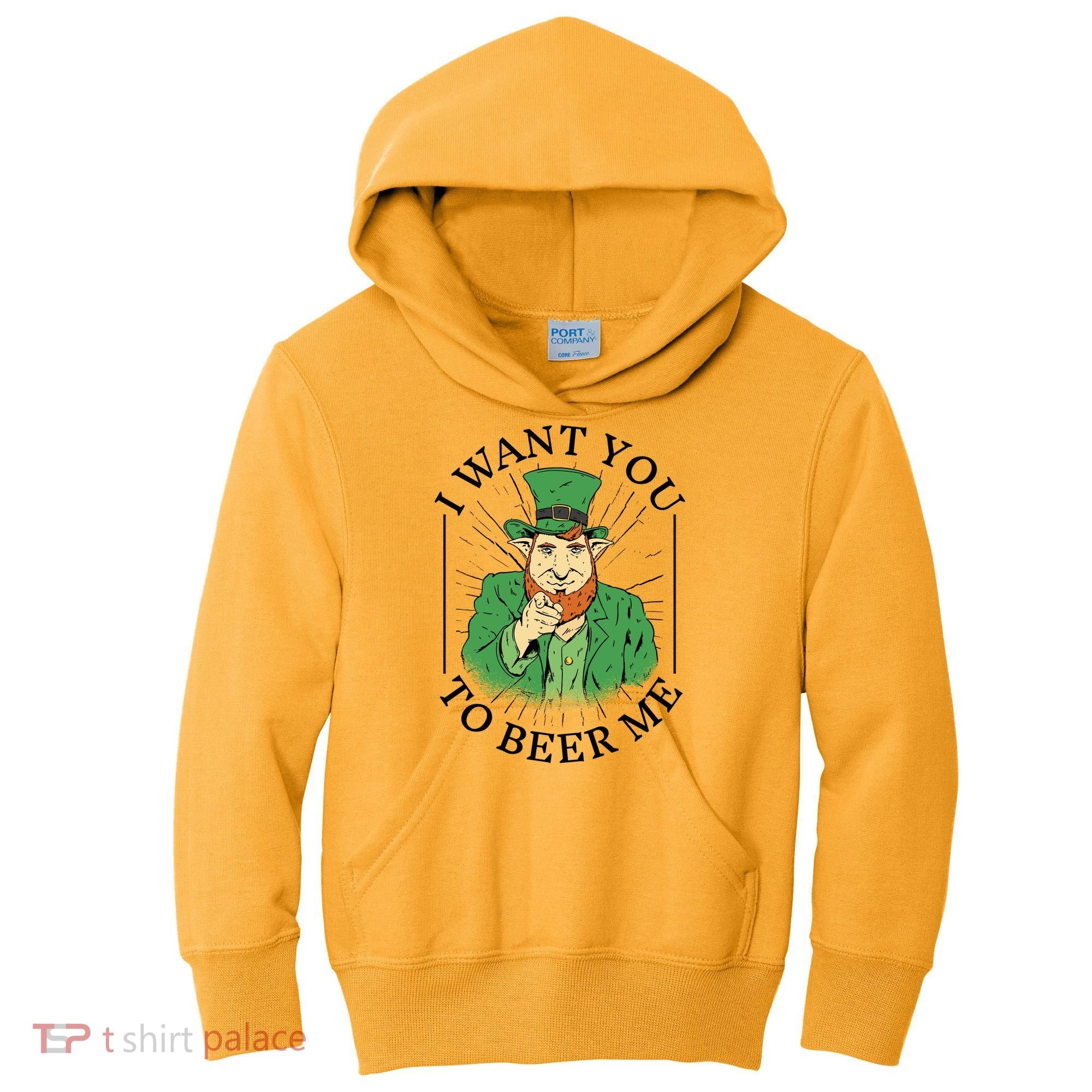 I Want You To Beer Me St Patrick's Day Kids Hoodie