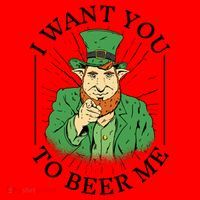I Want You To Beer Me St Patrick's Day Santa Hat thumb 1