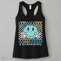 I Wear Yellow And Blue For World Down Syndrome Awareness Women's Tank Top thumb 3