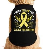 I Wear Yellow For Suicide Prevention Awareness Doggie Tank thumb 0