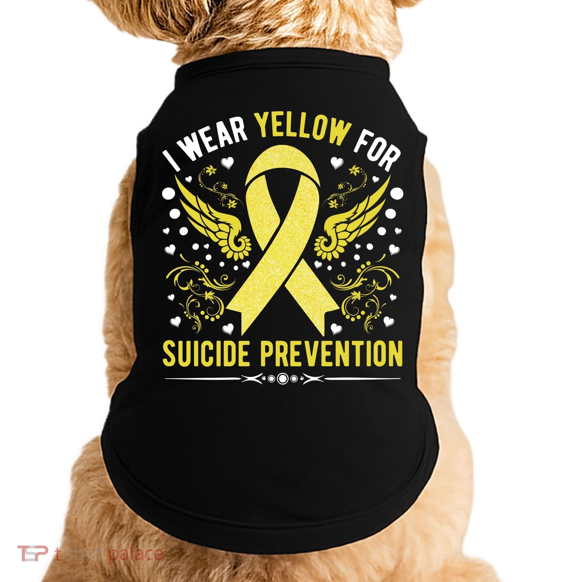 I Wear Yellow For Suicide Prevention Awareness Doggie Tank