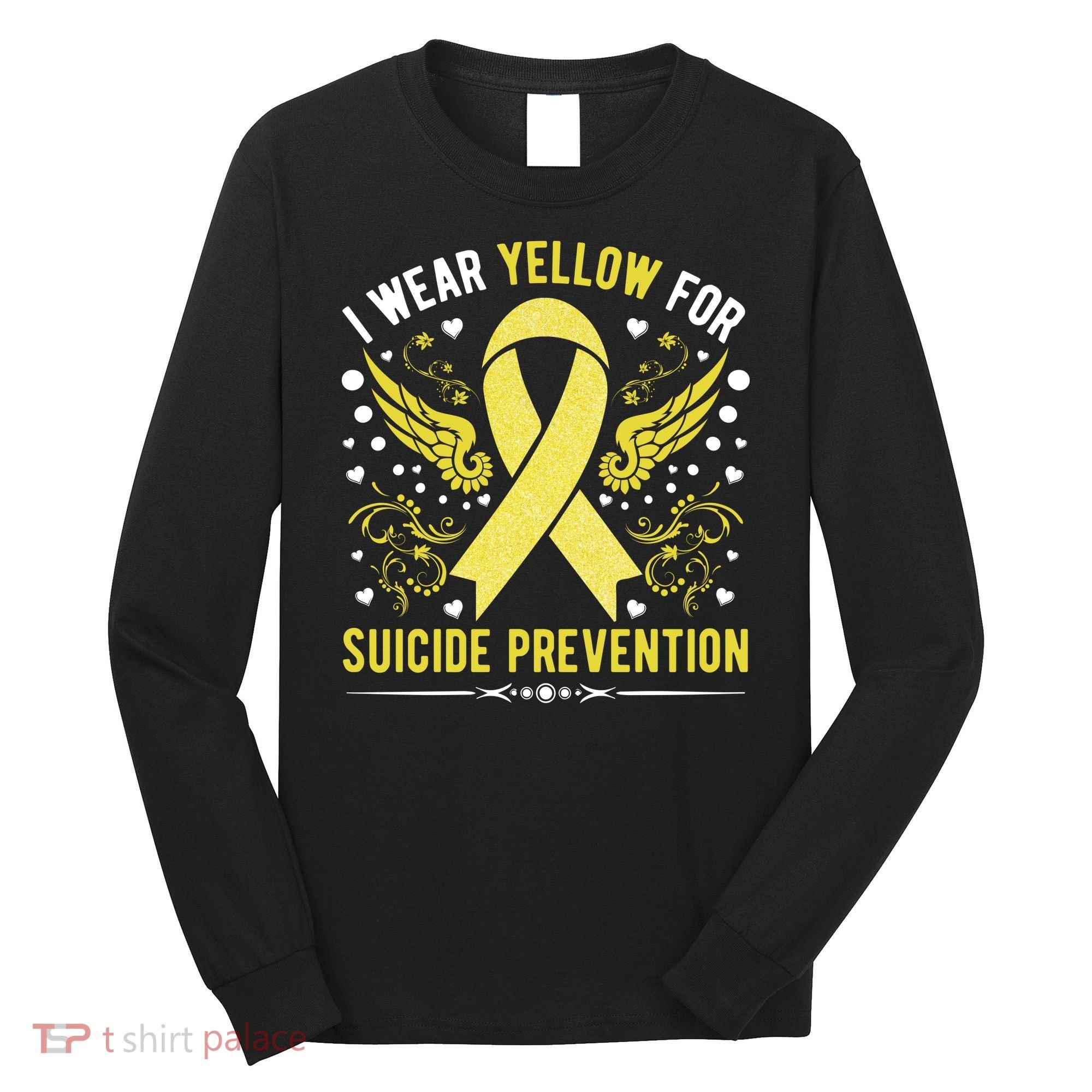 I Wear Yellow For Suicide Prevention Awareness Long Sleeve Shirt