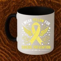 I Wear Yellow For Suicide Prevention Awareness Coffee Mug thumb 2