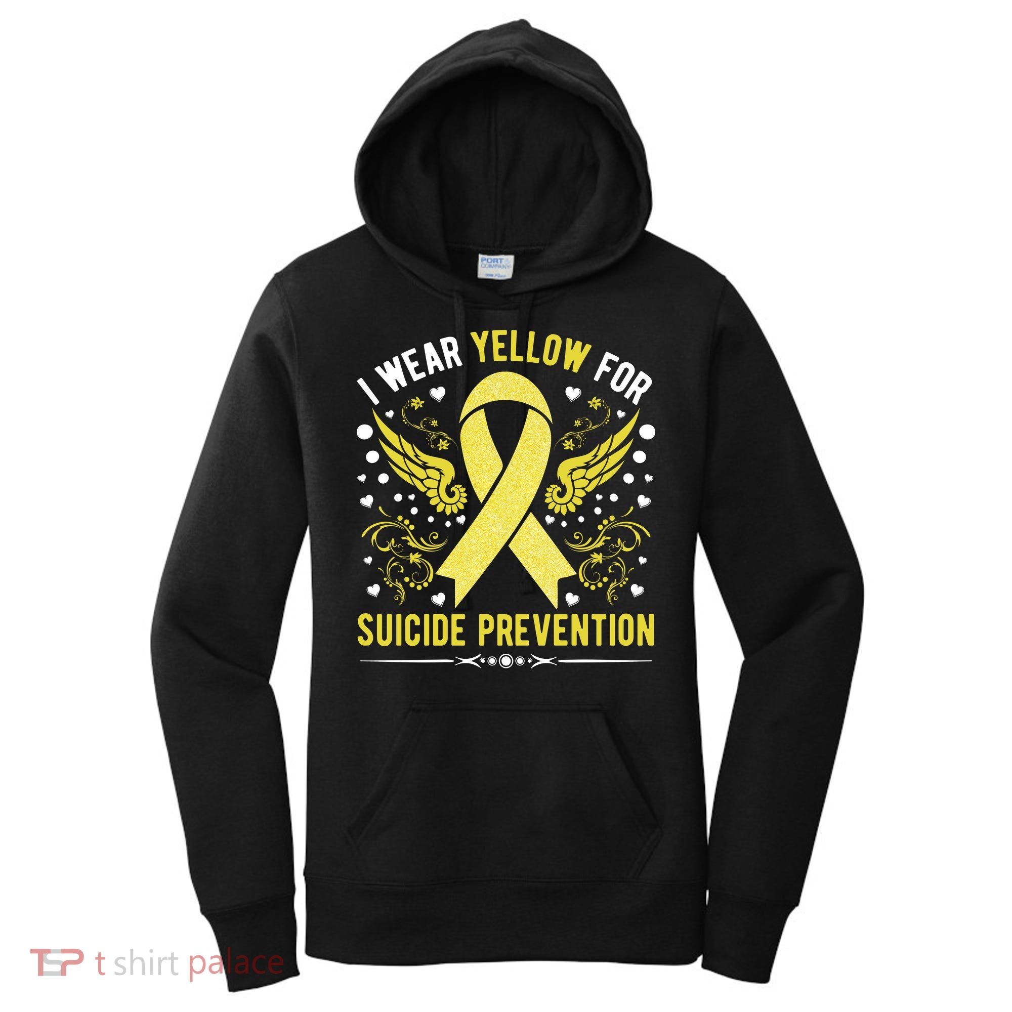 I Wear Yellow For Suicide Prevention Awareness Women's Hoodie
