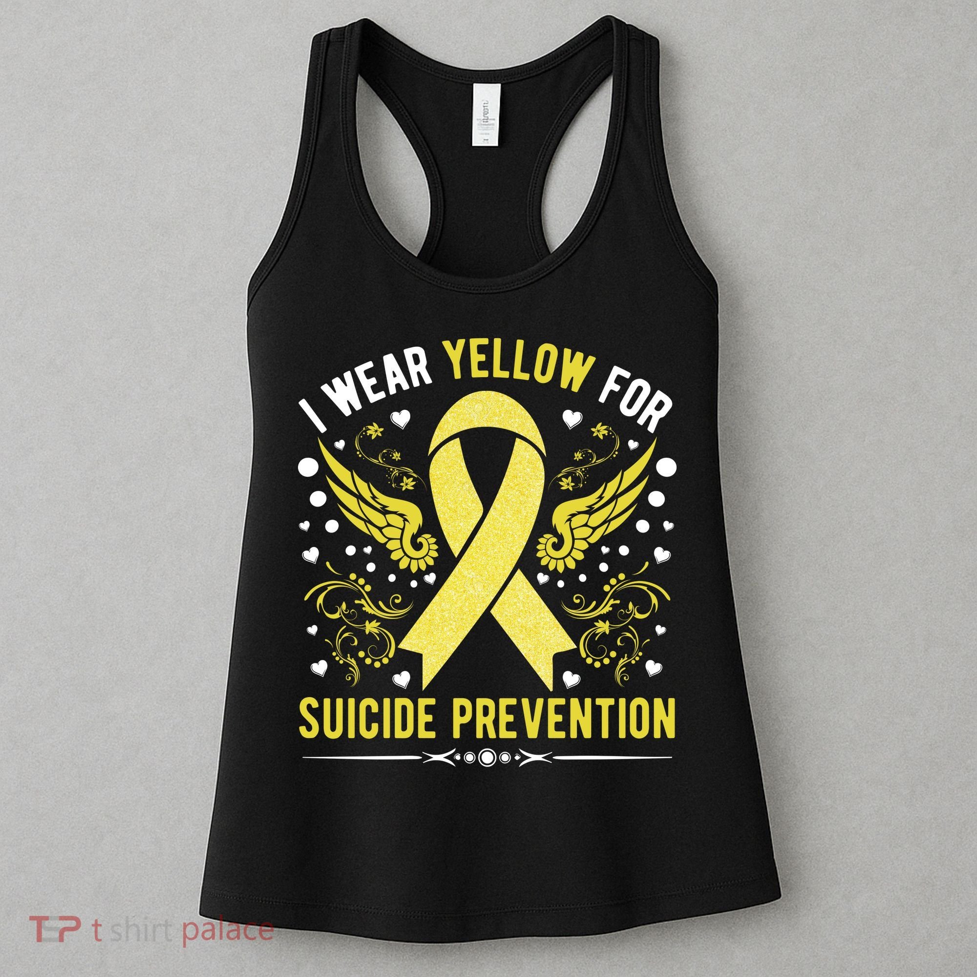 I Wear Yellow For Suicide Prevention Awareness Women's Tank Top