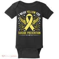 I Wear Yellow For Suicide Prevention Awareness Baby Bodysuit thumb 0