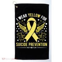 I Wear Yellow For Suicide Prevention Awareness Golf Towel thumb 0