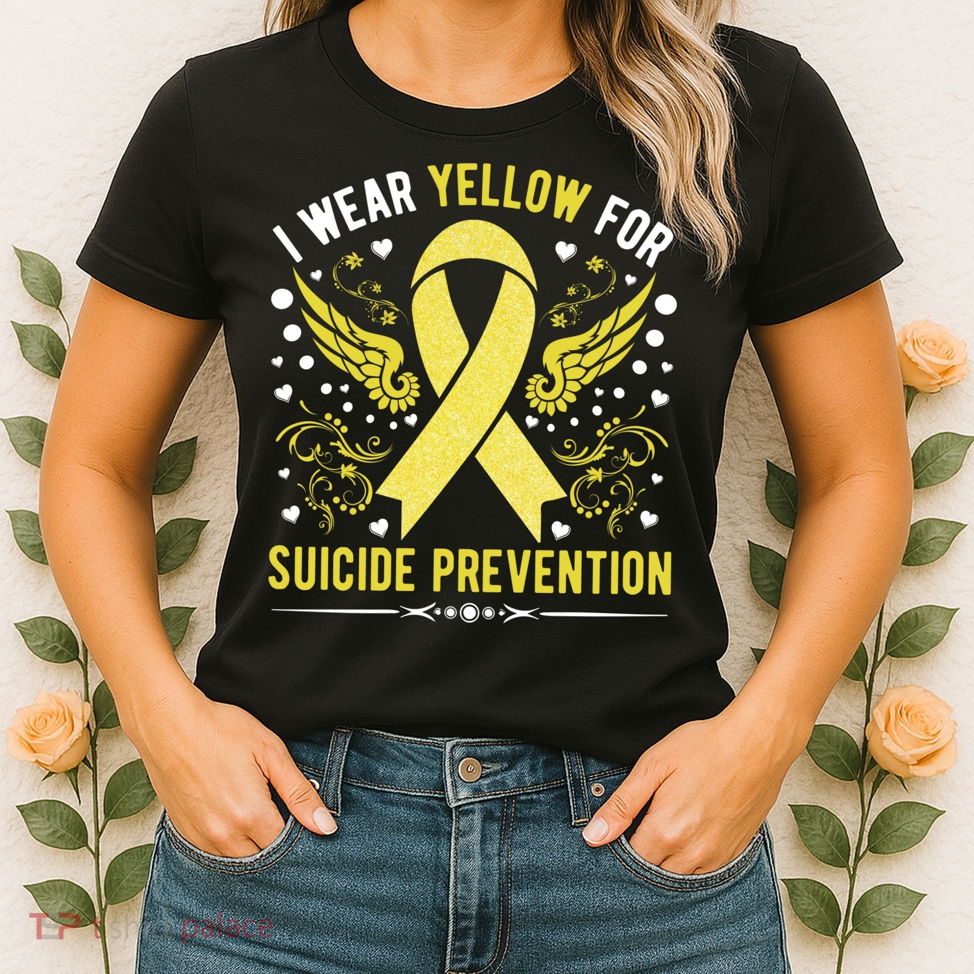 I Wear Yellow For Suicide Prevention Awareness Women's T-Shirt